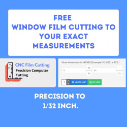 Window film with narrow stripes 3/8 inch wide
