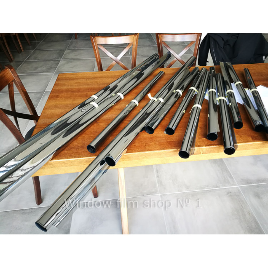 30% Light Silver Chrome Mirror Tint Film - 20ft X 10ft Roll By King Shade (F-6A/LSSIR)