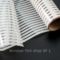 Window film with narrow stripes 3/8 inch wide